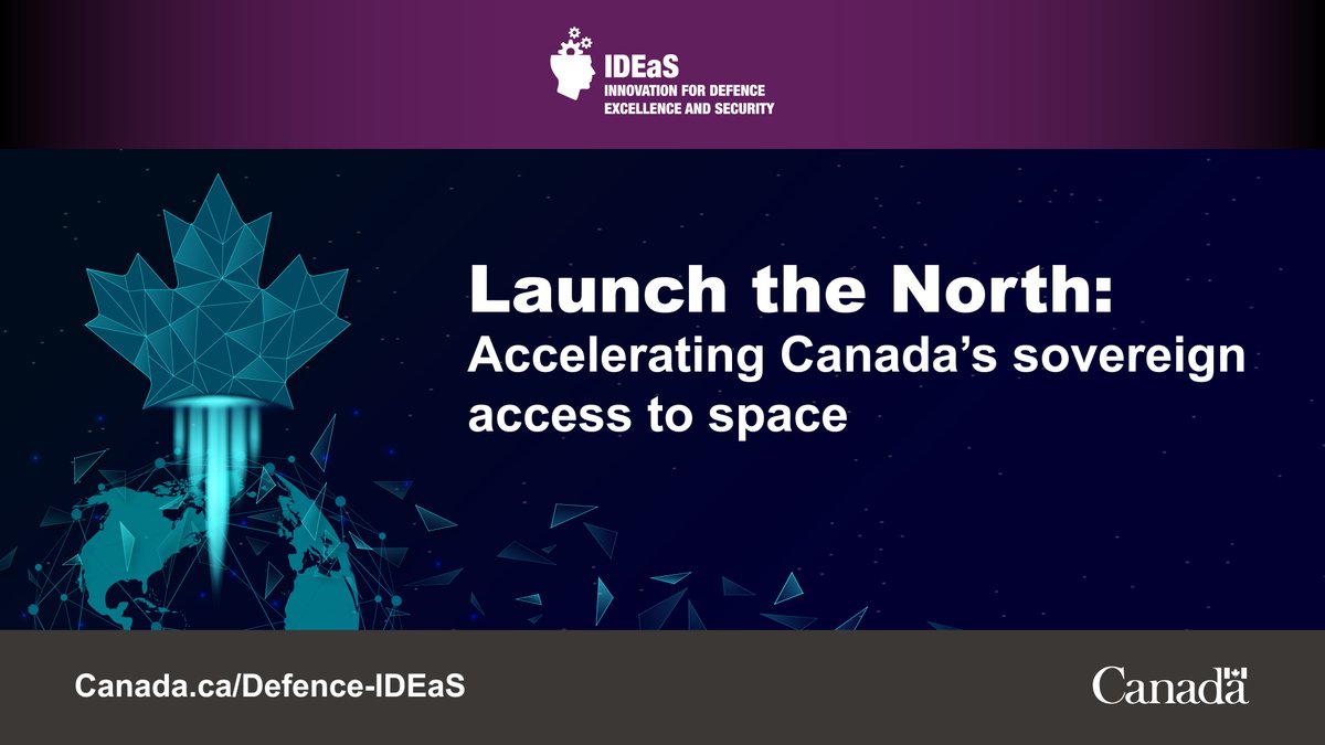 NationalDefence's tweet image. We are taking bold steps to develop launch systems capable of supporting future DND/CAF missions. Through #DefenceIDEaS, DND is funding Canadian-led rocket, propulsion &amp;amp; launch projects. Apply now: canada.ca/en/department-…