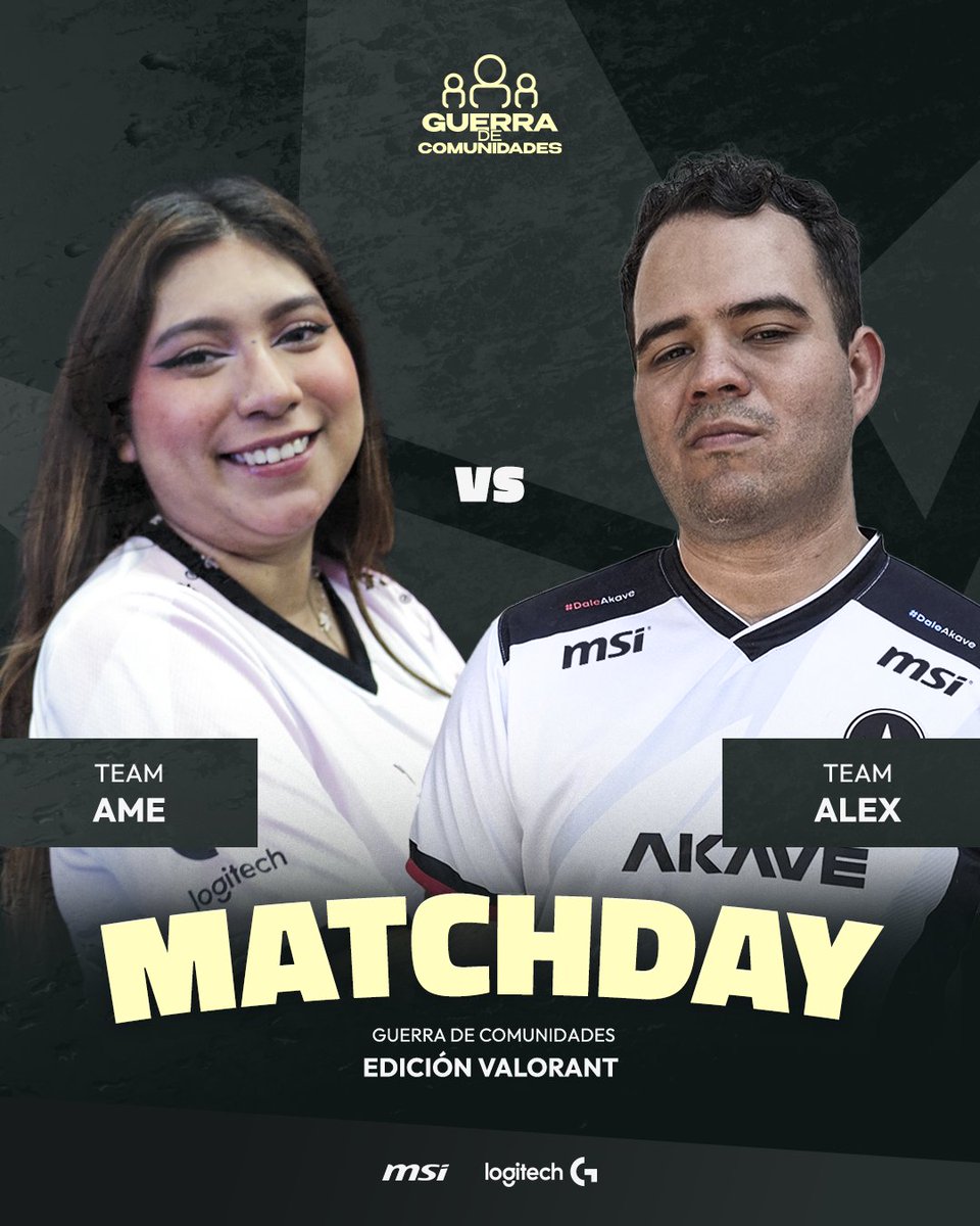 😎 Wenas genteeee. ¡Arranca la Guerra de Comunidades!

🕗 8 PM Team <a href="/lexiehop/">AKV Lexie🦋</a> vs Team <a href="/mauragcr/">Maura55 ✨</a> 
🕘 9 PM Team <a href="/rojo_elpatron/">AKV Rojito</a> vs Team <a href="/sofiaden/">akv chofisss</a> 

📺 TTV/akave_esports

⚔️ Offstream (canales de los creadores):
Team <a href="/Bsy_Ame/">𝐀𝐊𝐕 | Ame B</a> vs Team <a href="/soyaalex01/">AKV SoyaAlex</a> 
Team <a href="/Athelyna_/">AKV Athelyna</a> vs Team <a href="/Bunnileyah/">𑁨 AKV Bunnileyah ★ ˎˊ˗</a>