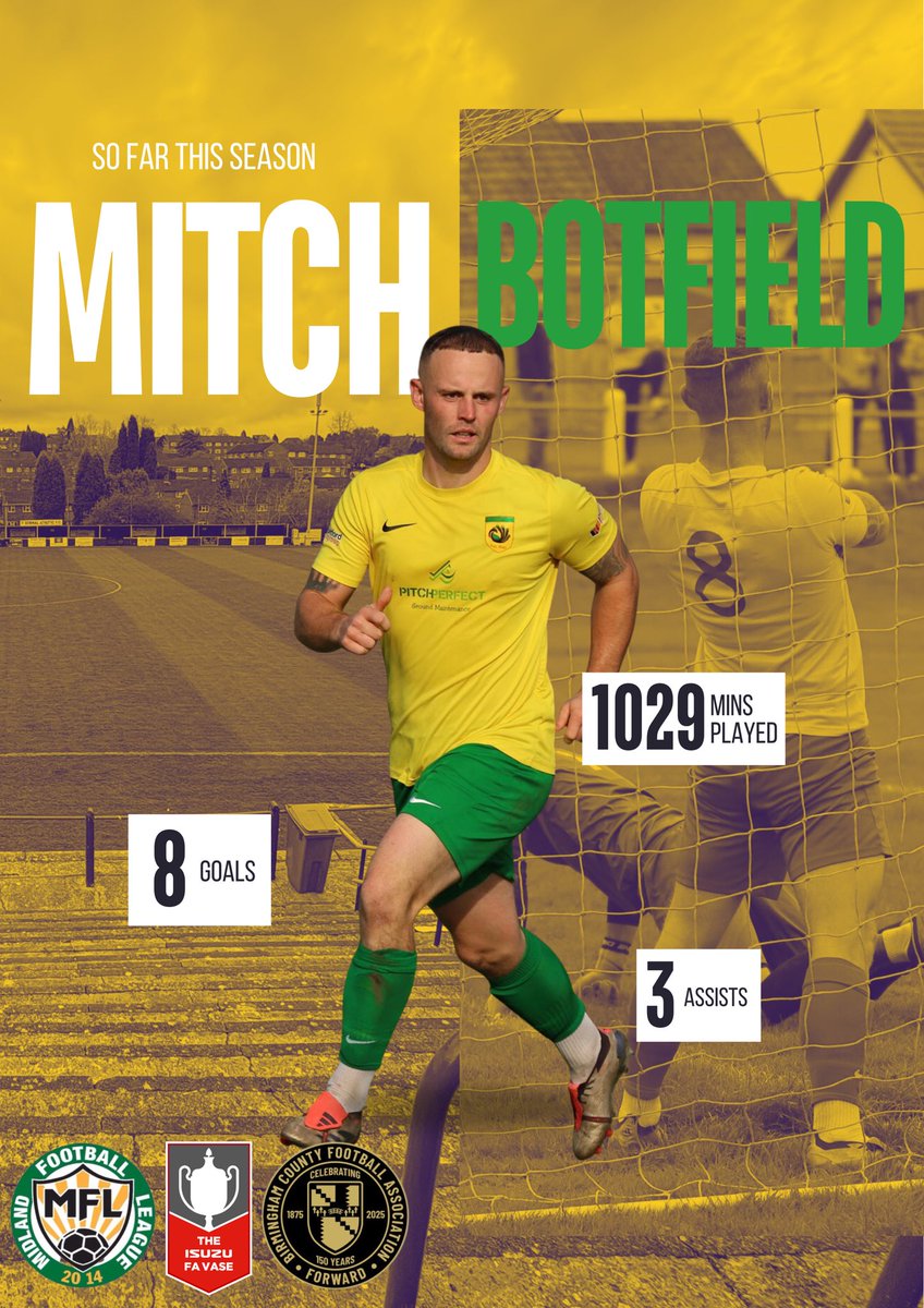 GornalAyWe's tweet image. SEASON SO FAR | PLAYER SPOTLIGHT

📈 Big performances across the squad as we near the midway point of the season! 

💛 Mitch Botfield
⚽️ 8 Goals
🎯 3 Assists
⏱ 1029 Minutes Played

💛 Brad Ward
⚽️ 6 Goals
🎯 4 Assists
⏱ 1478 Minutes Played

💛 Jake Short 
⚽️ 4 Goals
🎯 4…