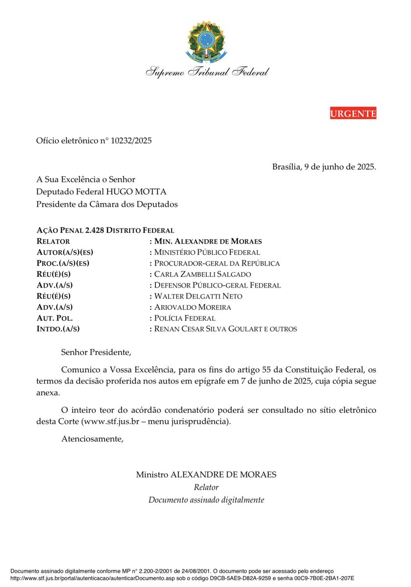 lindberghfarias's tweet image. Em matéria de hoje do jornal O Globo, o Presidente da Câmara dos Deputados, Hugo Motta, afirma “não estar convicto” da necessidade de declarar a perda do mandato do Alexandre Ramagem e que “ainda vai consultar o jurídico da Câmara, antes de qualquer decisão”.

No caso concreto,