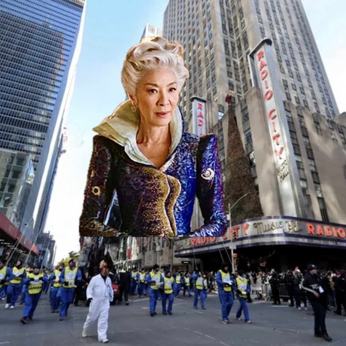 TomZohar's tweet image. “And coming down the parade route now, it’s Madame Morrible! Wait— she just flipped around… WICKED WITCH??”