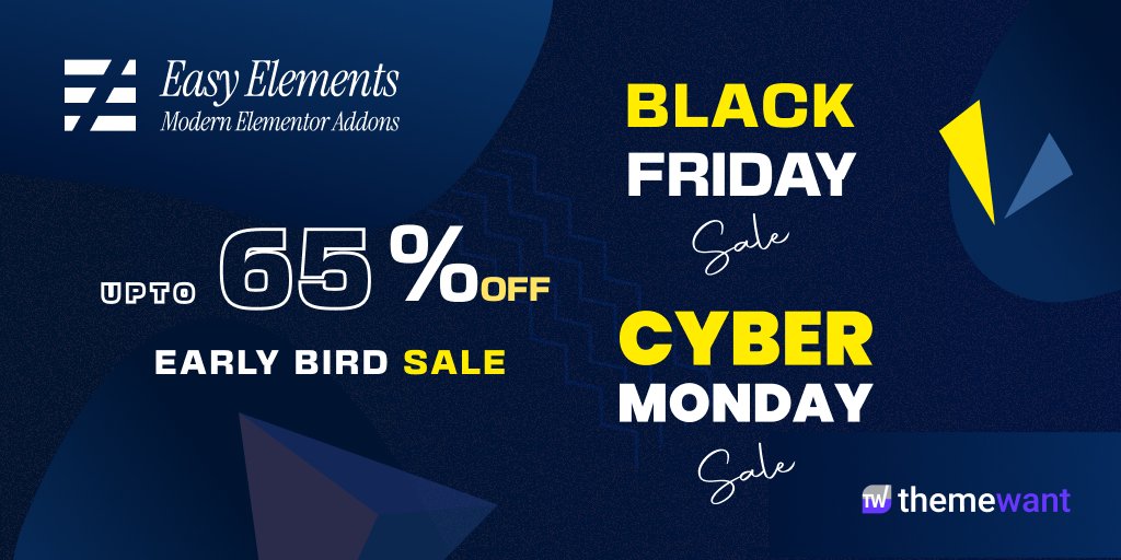 ReactTheme's tweet image. 🔥 Early Bird + BFCM DEAL!
Get Easy Elements for Elementor at up to 65% OFF!
50+ premium widgets • Fast performance • Pro blocks • Advanced animations • No coding 🔥
👉 Don’t miss this limited-time offer!

#EasyElements #ElementorAddon #ThemeWant #BFCMSale #EarlyBirdOffer