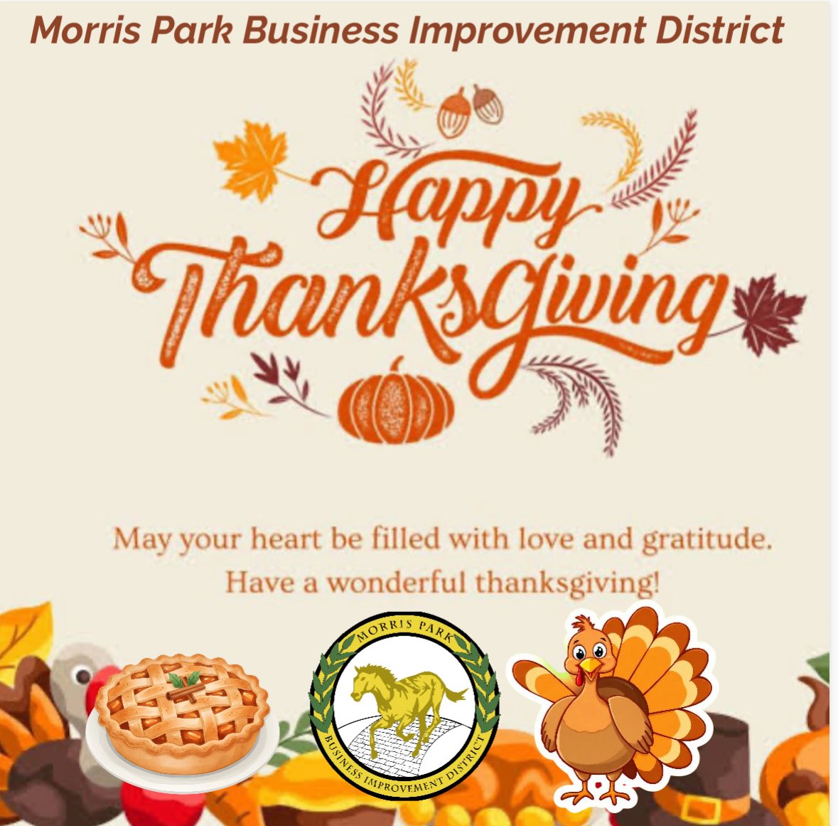 From our families to yours, Happy Thanksgiving!
🦃🍽 🥧 
#MorrisPark
