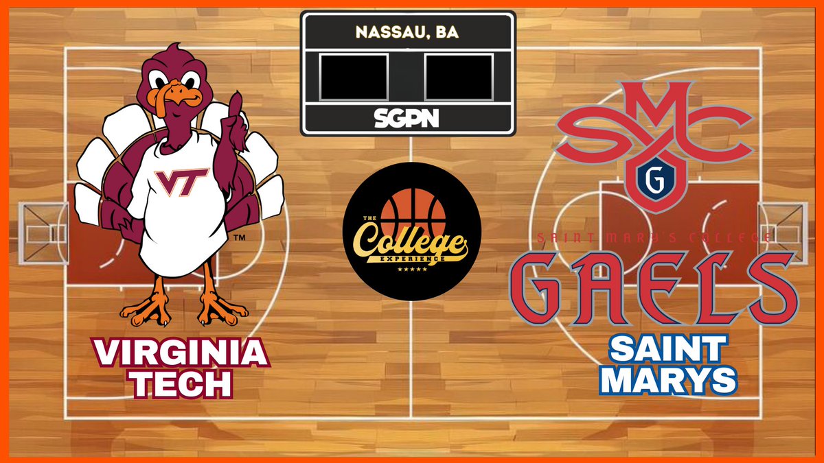 TCEonSGPN's tweet image. Very Thankful for this glorious matchup in Nassau as the undefeated Virginia Tech Hokies take on Randy Bennett&apos;s undefeated Saint Mary&apos;s Gaels. Something&apos;s gotta give. 

Who you got and score predictions?

#VirginiaTech #SaintMarys #CollegeHoops #CollegeBasketball