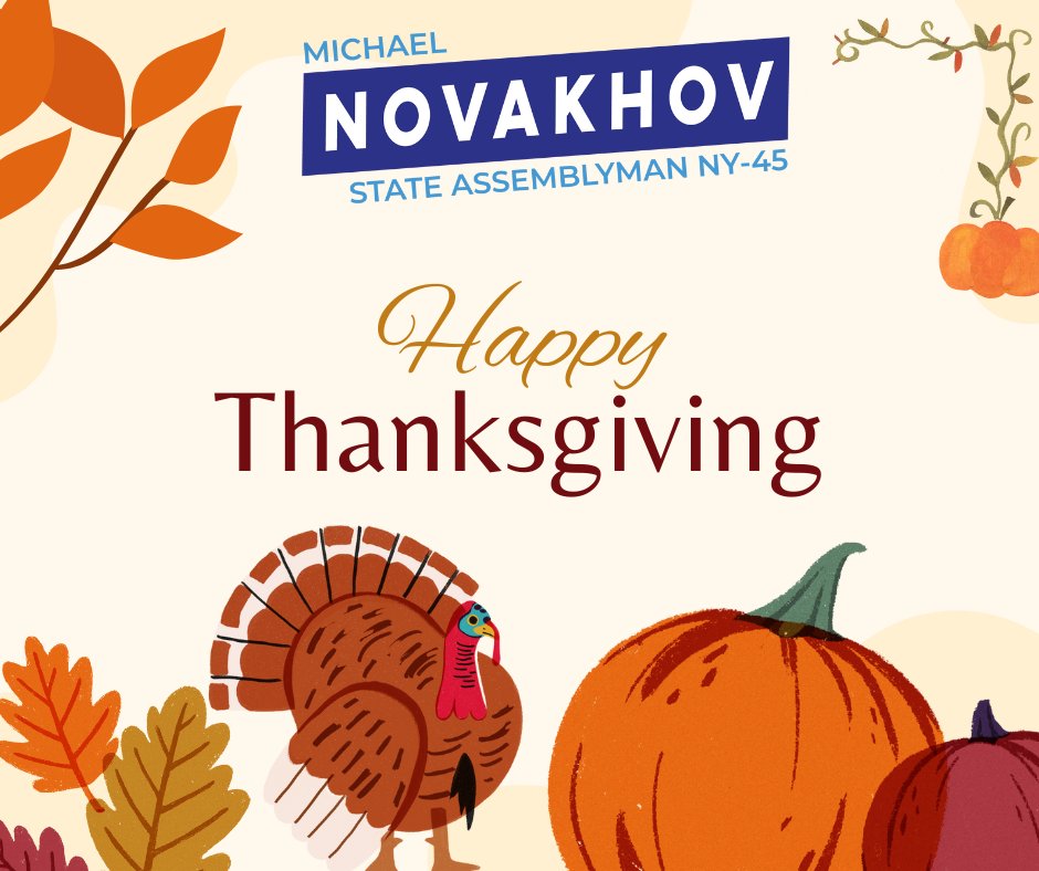 Wishing everyone a very Happy Thanksgiving! 

I am grateful for our community, our families, and all the blessings we share here in South Brooklyn.