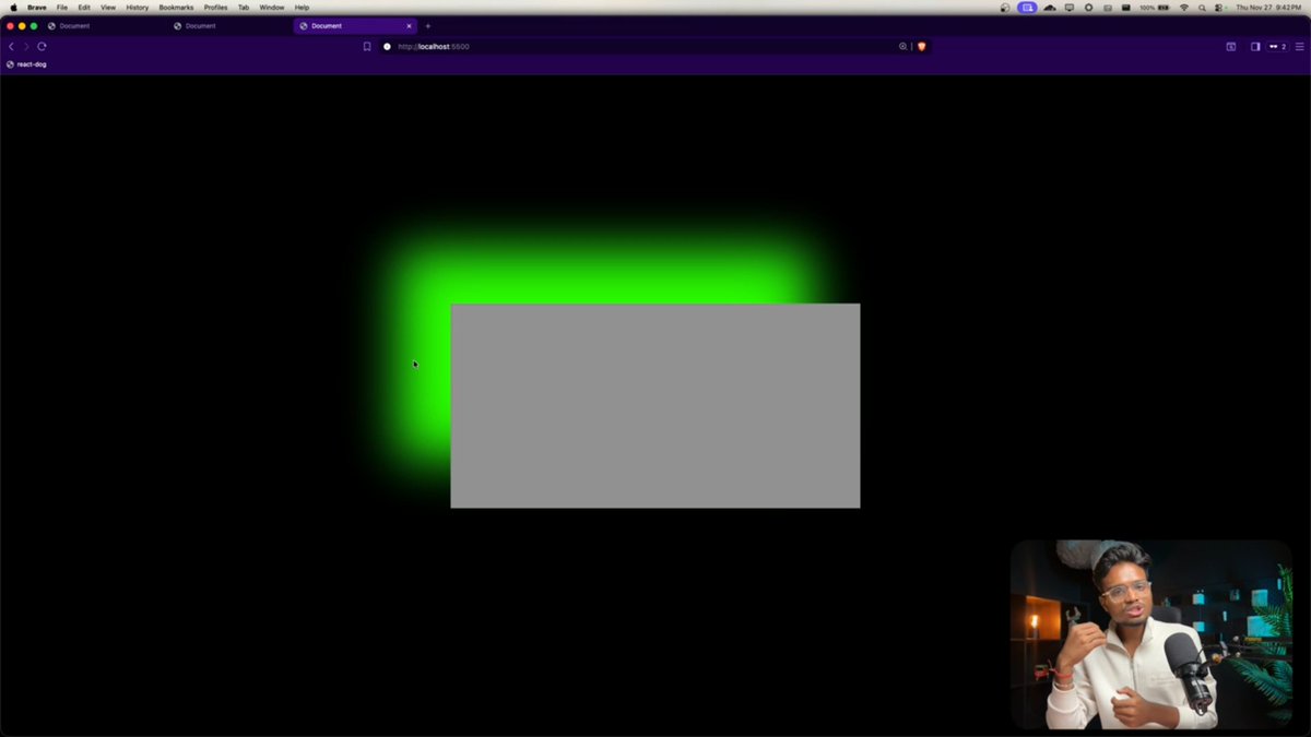 stackarnav's tweet image. 📌 Day 52 Cohort 2.0 | @sheryians_
Todays class with @ankurdotio was PURE frontend dopamine 😭🔥

Learned some advanced CSS magic:
✨ box-shadow
✨ text-shadow
✨ keyframes
✨ conic gradients

AND we finally completed the Matrix Effect💚

Built using:
🟩 setInterval()
🟩 split()…