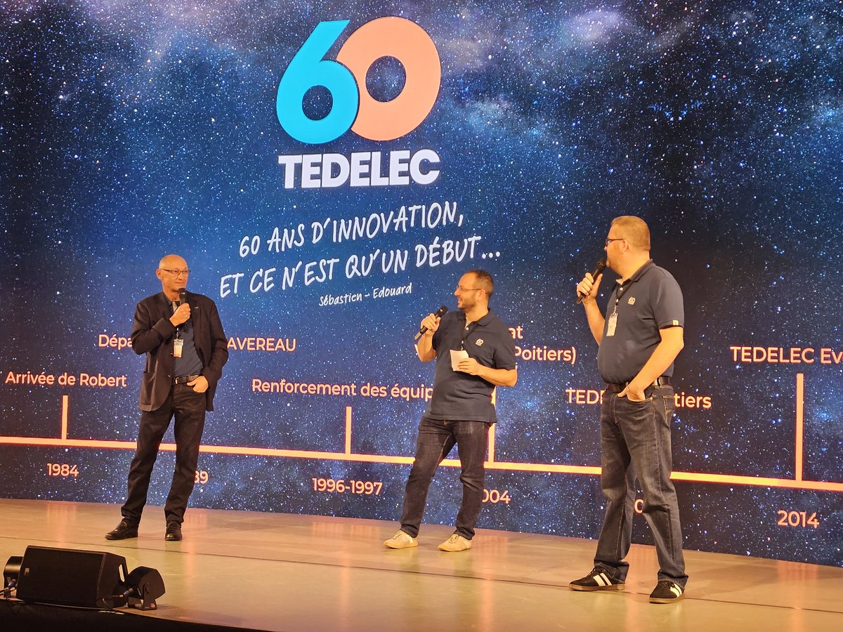ChristelAbatut's tweet image. Souvenez-vous… TEDELEC fêtait ses 60 ans il y a une semaine… De la « Société Techniques d’Equipements de Dépannage Electronique » créée en 1965 à Niort au TEDELEC de 2025, c’est l’histoire d&apos; innovations, transformations et adaptations !
Pour l&apos;audiovisuel et l&apos;événementiel 👌
