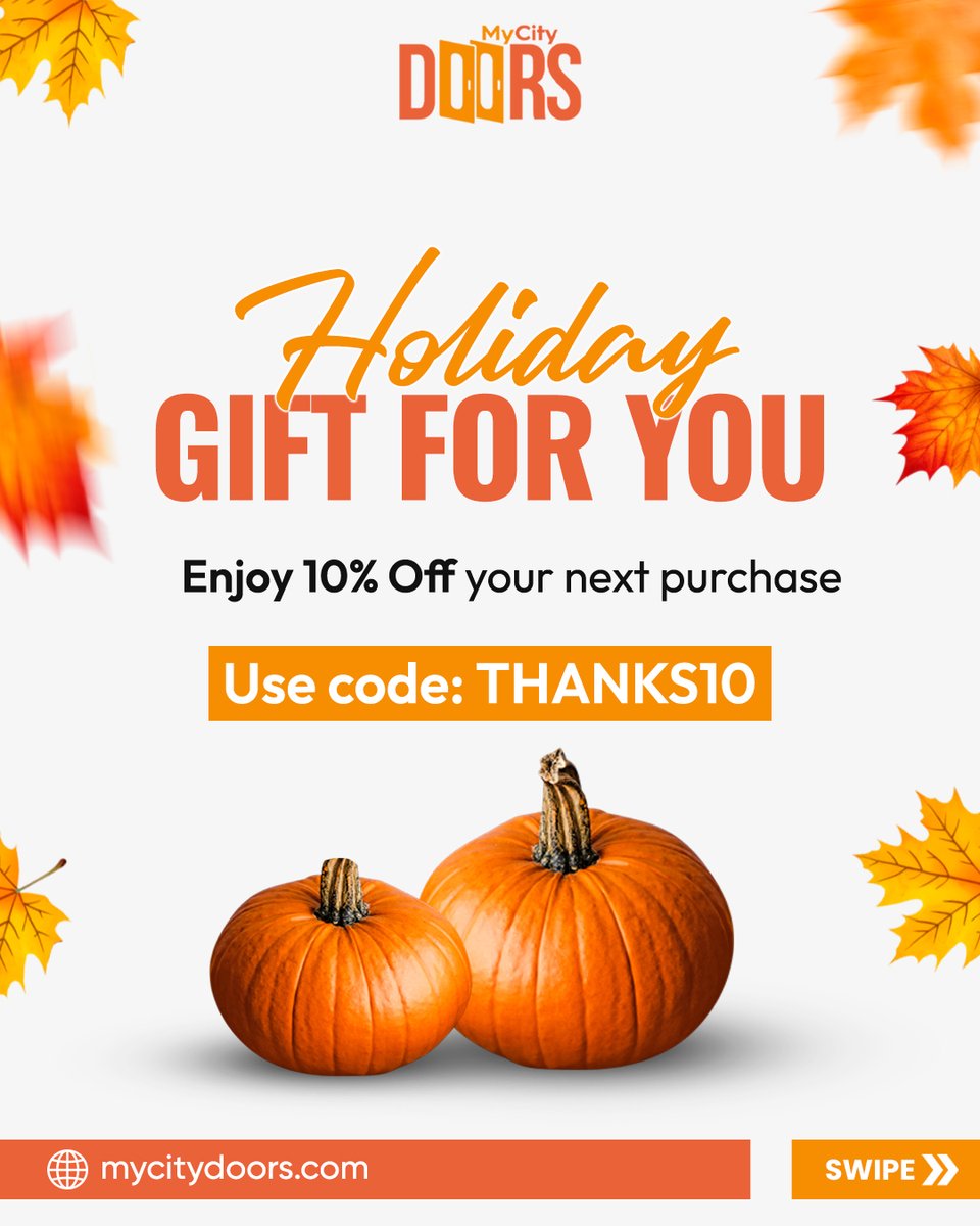 MyCityDoors's tweet image. Celebrate with 10% off your next door upgrade - because every entrance deserves European elegance. From bi-fold systems that maximize space to French doors that welcome warmth, let's create something beautiful together ✨ 

Use code THANKS10 🦃 

#ThanksgivingSale #ModernDoors