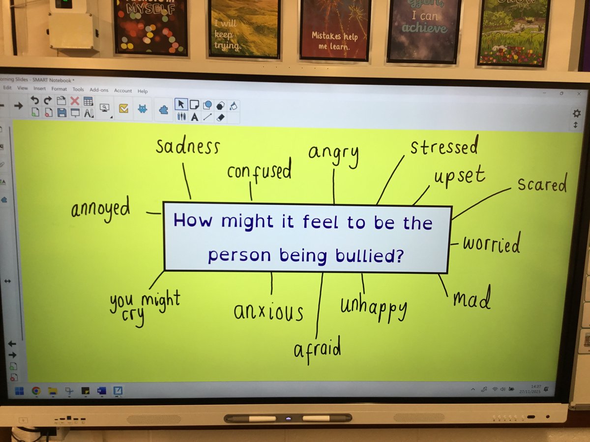 DaneRoydY2's tweet photo. In PSHE today we looked at different scenarios and discussed whether they were or were not examples of bullying. We also thought about how it might feel to be bullied and thought again about how we can use our #PowerForGood ⚡️ @DaneRoydSchool #DaneRoydPSHE https://t.co/mKkg0dHWI5