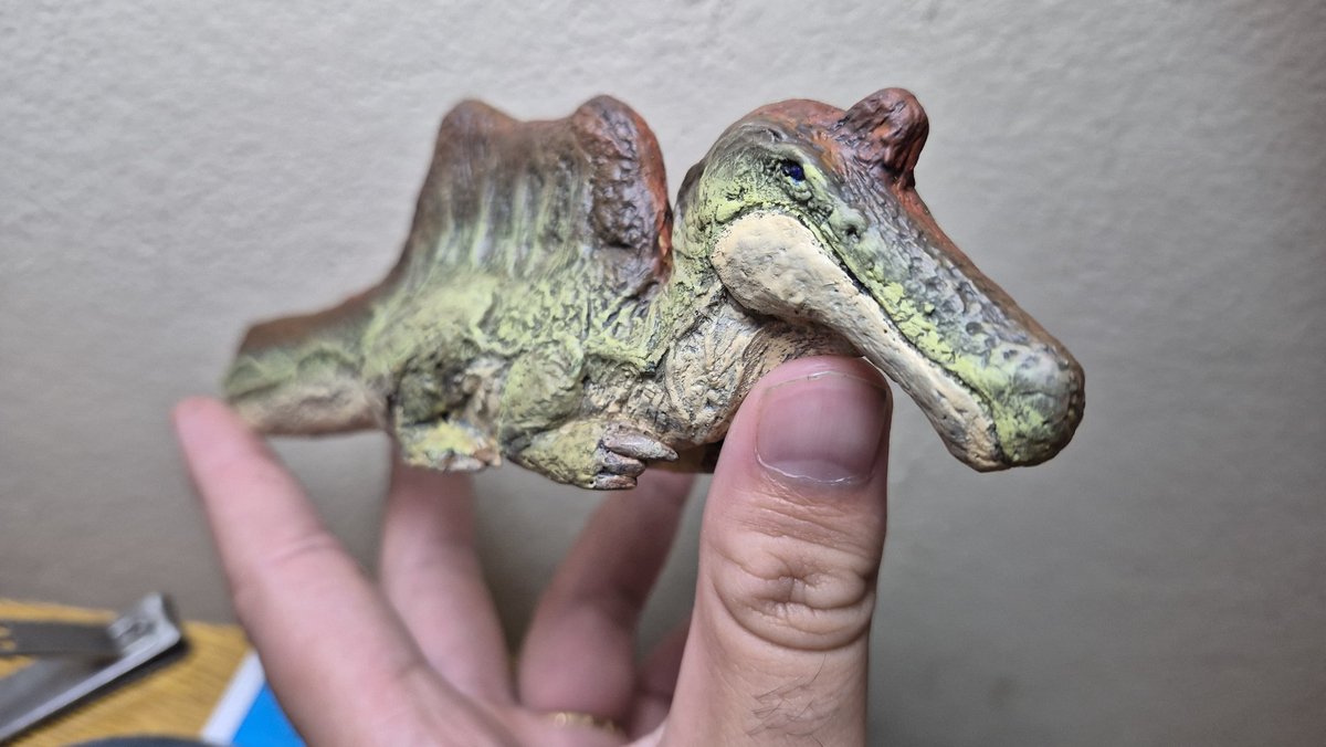 MTali_Art's tweet photo. The boy is painted
#paleoart #sculping #PolymerClay #spinosaurus #painting https://t.co/oiSEWIcBBN