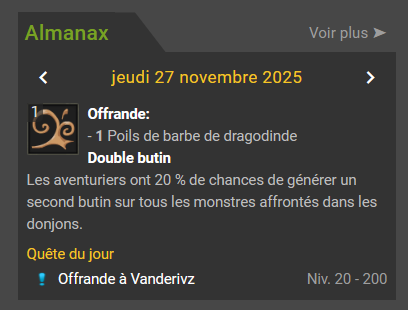 Un plaisir de louper des Almanax importants <a href="/DOFUSfr/">DOFUS</a> 

On doit faire plus confiance à un fan-site qu'au jeu ptdr