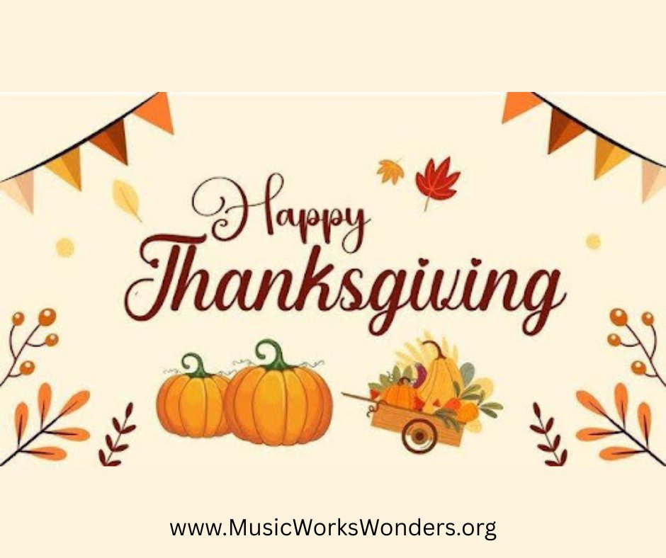 MusicWorksPA's tweet photo. Happy Thanksgiving!

#musicworkswonders #musicworks #musictherapy #musictherapist #thepowerofmusic https://t.co/LNRn3GQBQZ