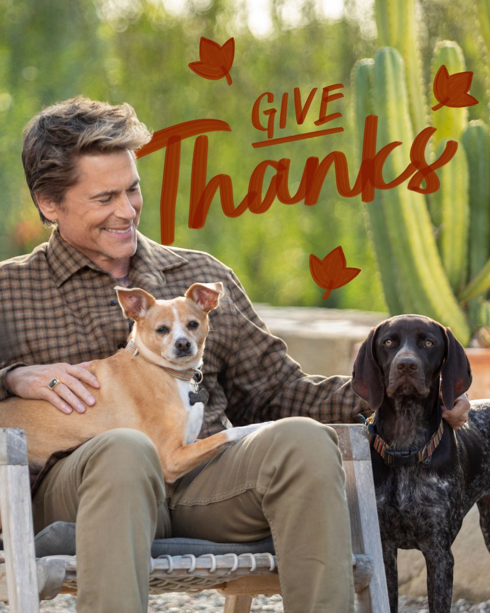 Grateful for our pets — and the healthy nutrition that keeps them thriving. 🧡🐶
Happy Thanksgiving from Rob &amp; the pack! 🍁🐾