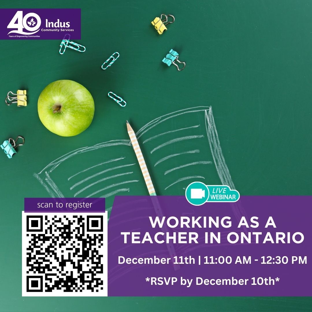 Indus_Helps's tweet image. Looking to get more information regarding teaching as a career? Our &apos;Working as a Teacher in Ontario&apos; workshop is a great virtual opportunity for newcomers learning about the requirement and alternatives about becoming involved with teaching in Ontario! 🏫🧑🏫