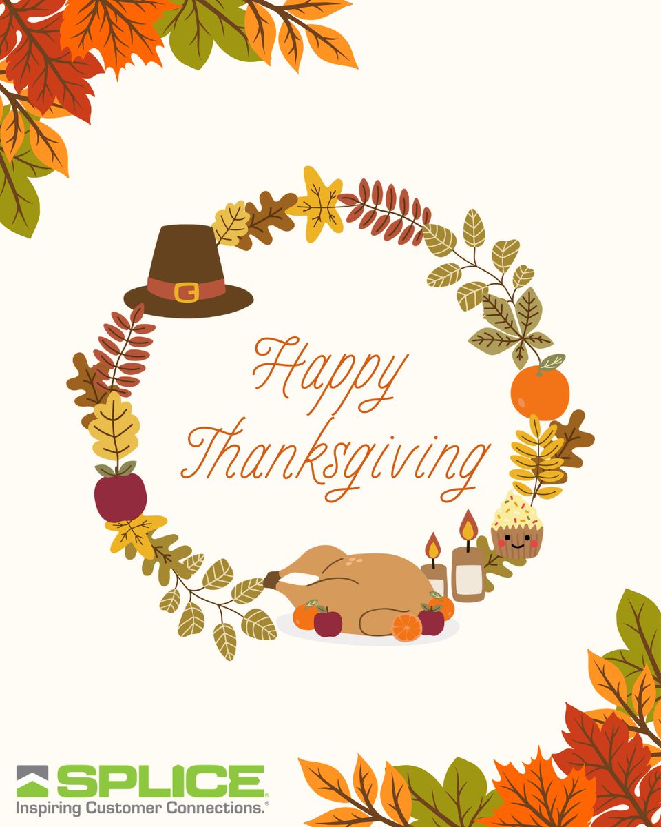 SPLICESoftware's tweet image. 🦃 Happy Thanksgiving! 🍂

Grateful today (and every day) for our team, clients, and partners who make meaningful connection possible. Here’s to gratitude, a good meal, and great company. 💛

#Thanksgiving #Gratitude #Connection #SPLICESoftware