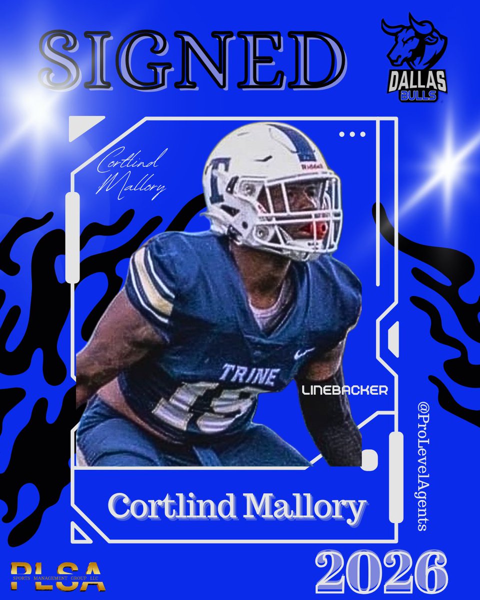 Congratulations to <a href="/ProLevelAgents/">PLSA Sports Management Group, LLC</a> client CORTLIND MALLORY for signing a 2026 contract with the #DallasBulls

We wish Cortlind and the Bulls a successful 2026 season.
