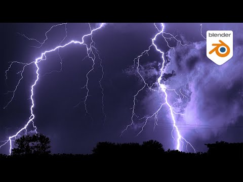 contentguild's tweet image. Lightning thunderstorm curves using #geometrynodes in #Blender bit.ly/3LGGERb
