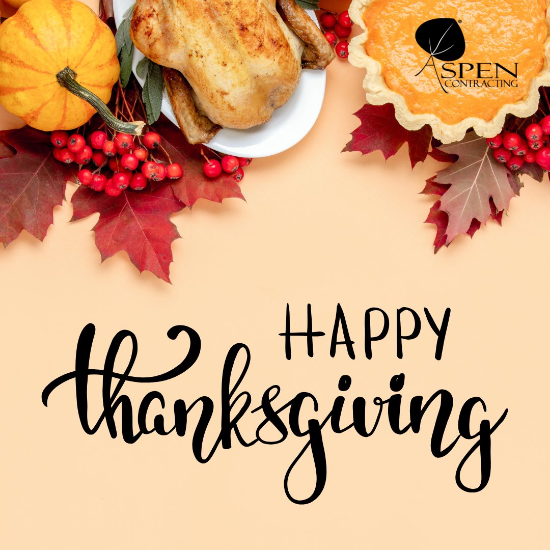 Happy Thanksgiving from all of us at Aspen Contracting! 🍁

We’re grateful for our customers, partners, and team who make every project possible.

Wishing you a warm, safe, and happy holiday! 🧡

#Thanksgiving #Grateful #AspenContracting
