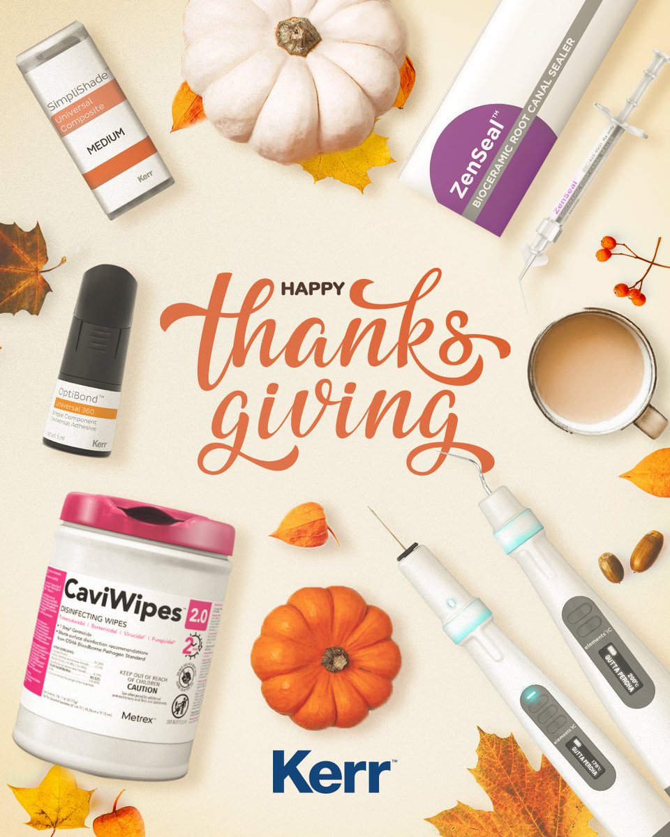 This Thanksgiving, we’re thankful for the dental professionals who restore confidence, comfort, and care, one patient at a time. From our Kerr Dental family to yours, we wish you a season filled with gratitude and joy. 🦃​

#Kerr #Envista #Thanksgiving