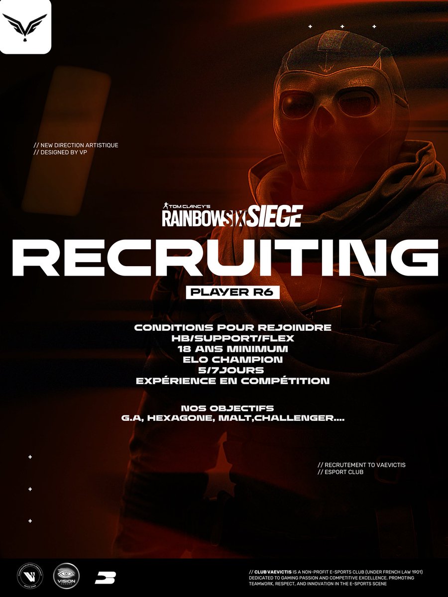 À vos dm !

♻️ &amp; ♥️ très appréciés 😁

#recrutementr6 #esport #teammate