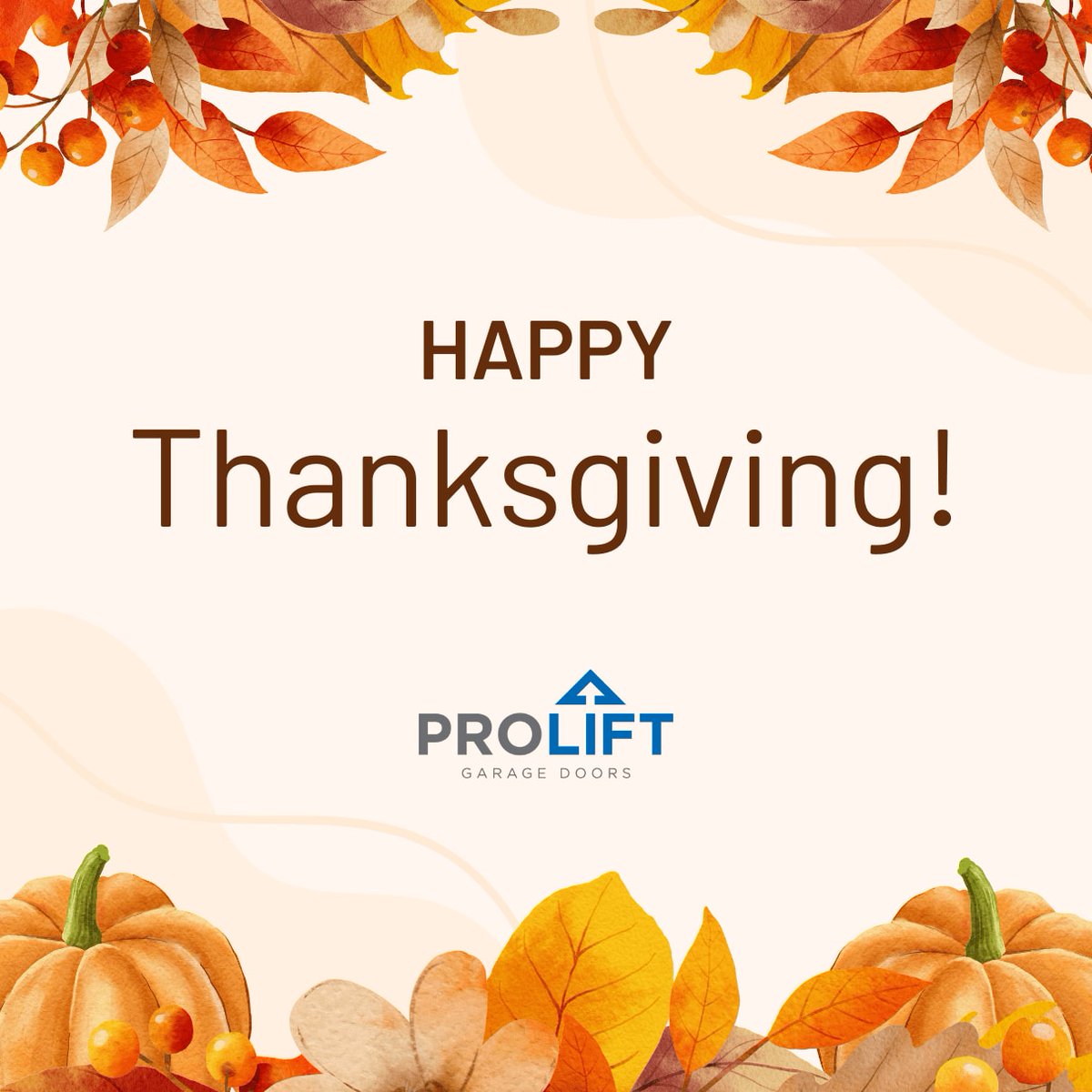 ProLiftDoorsCOS's tweet image. 🦃Happy Thanksgiving! Gratitude opens every door. 🧡

We’re thankful for our amazing customers, partners, and community this season. Wishing you a safe, warm, and Happy Thanksgiving from the ProLift family to yours!

#ThankfulAndLifted #HappyThanksgiving #GarageStrong