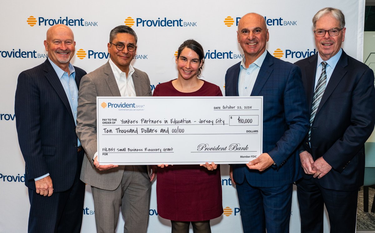 Provident Bank is proud to support Yonkers Partners in Education (YPIE) – Jersey City with a $10,000 Federal Home Loan Bank of New York (FHLBNY) Small Business Recovery Grant! YPIE partners with students to ensure they are ready for, enroll in, and complete college. Read our news