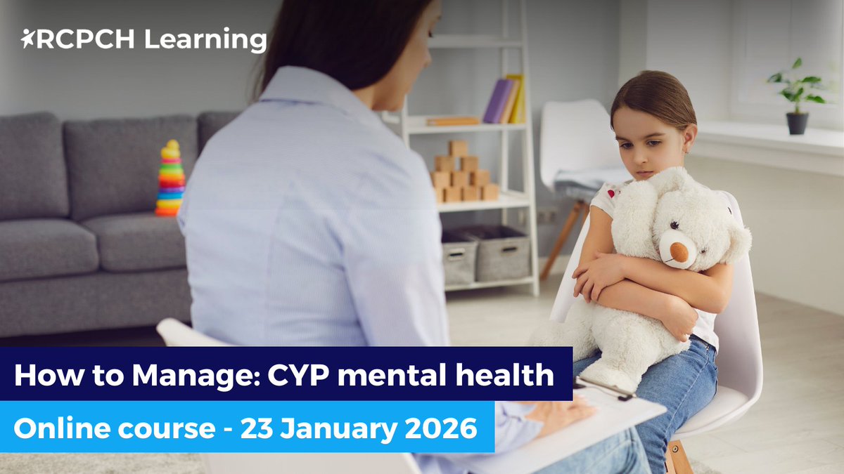 RCPCHtweets's tweet image. Mental health needs can be complex and your skills can change lives. Gain practical, up-to-date approaches to support children and young people with confidence and compassion.

Register: rcpch.ac.uk/education-care…