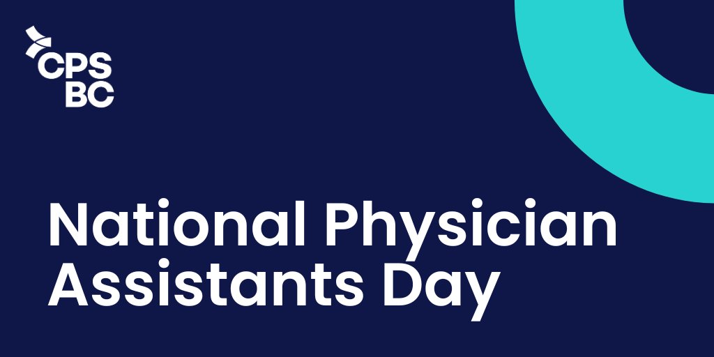 Today is National Physician Assistants Day. PAs help address the urgent need to resource emergency departments in BC and have been regulated by CPSBC since 2023. We are grateful for their contributions to patient care.