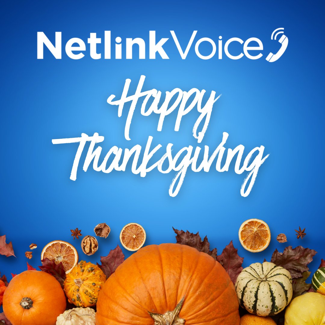 Happy Thanksgiving! Wishing you a day full of meaningful moments, shared laughter, and the people who make life feel truly connected. Warm wishes from all of us at Netlink Voice!