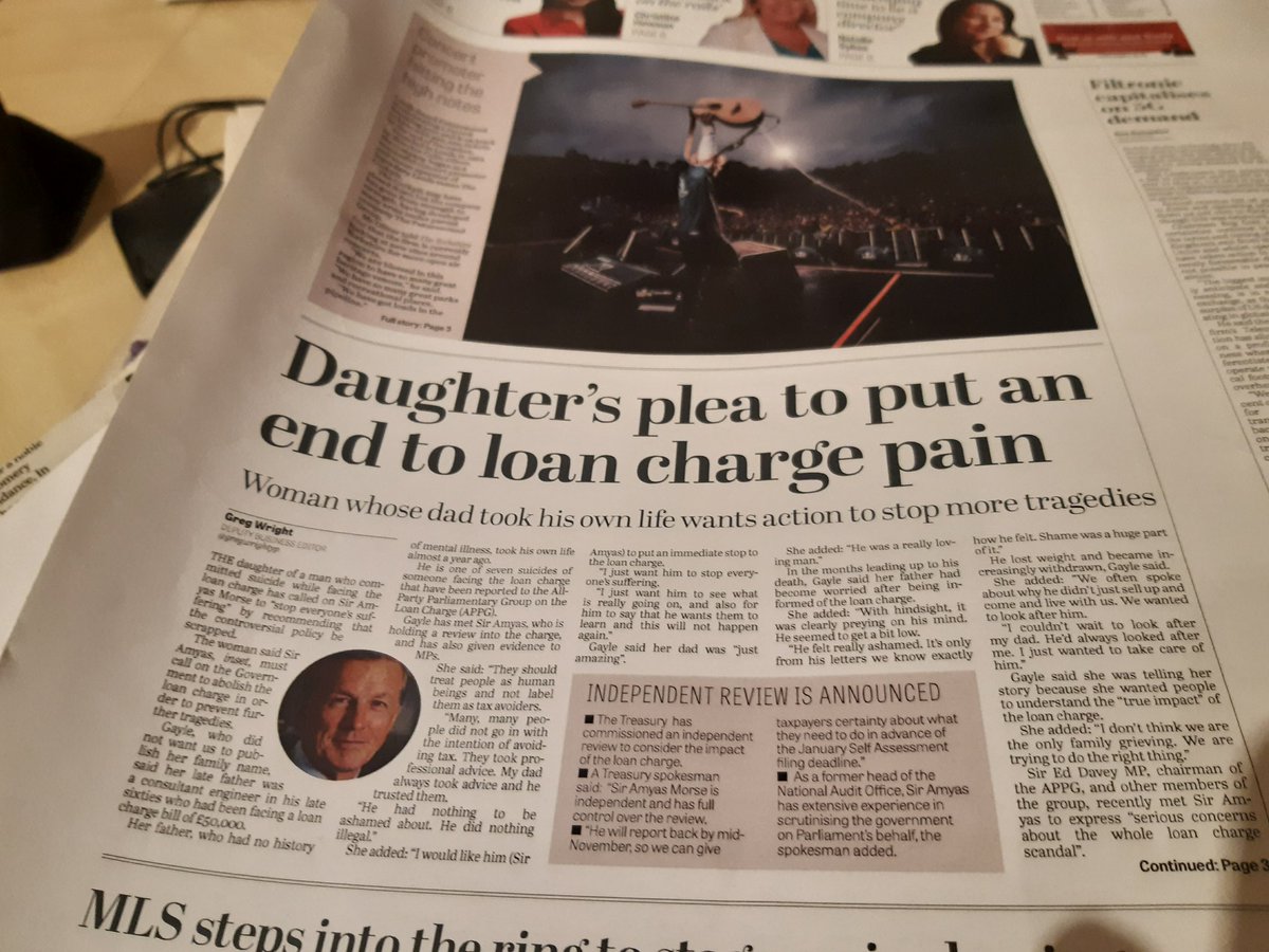 From my archive. <a href="/yorkshirepost/">The Yorkshire Post</a> 2019. The daughter of a man who died by suicide while facing #loancharge pleads with Government to scrap policy. At the time, 7 suicides had been linked with #loancharge. 11 suicides have now been linked with this terrible policy 
 <a href="/loanchargeAPPG/">Loan Charge & Taxpayer Fairness APPG</a>