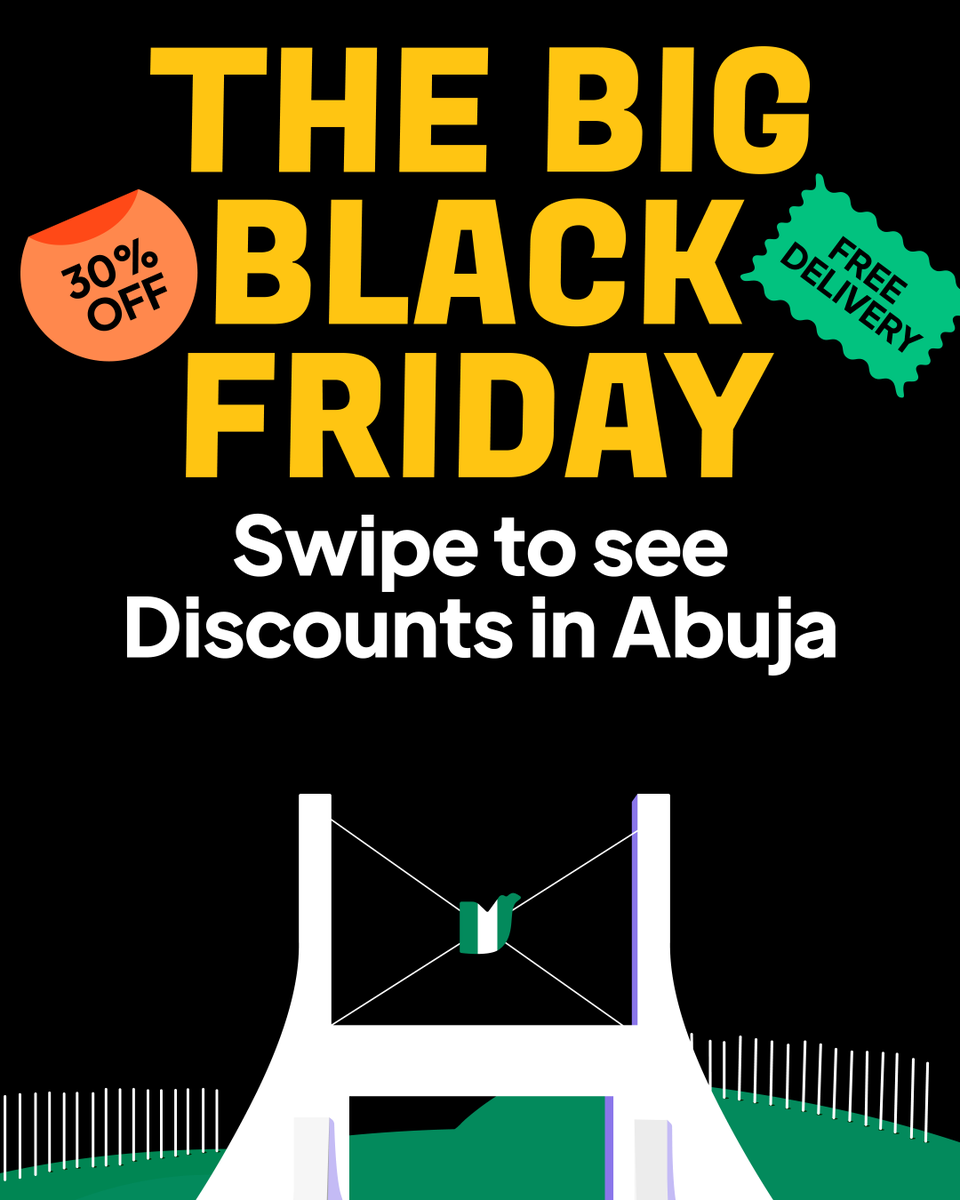 chowdeck's tweet image. Abuja, your favorite restaurants are ready. Are you?👀
Get Everything you want, for less!
#TheBigBlackFriday