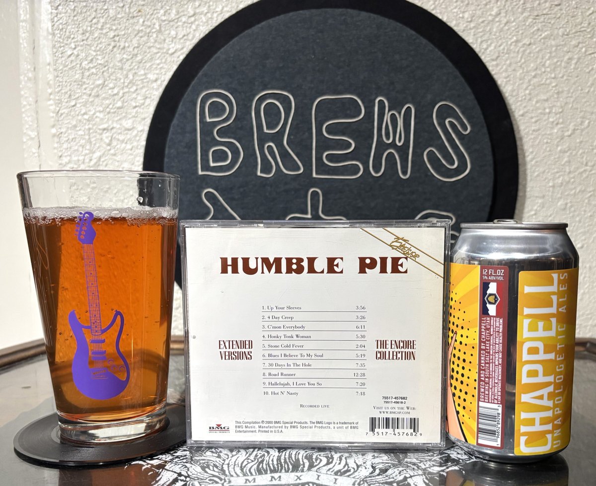 #humblepie "Extended Version: The Encore Collection" &amp; #chappellbrewing Pie Hole Strawberry Rhubarb Tart Ale brewsandtunes.blogspot.com/2025/11/novemb…
