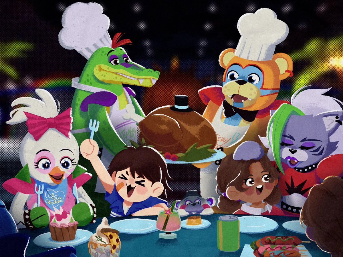 JonnyBlox's tweet image. Happy Thanksgiving from our Fazbear family to yours! 🐻❤️

What are you most thankful for this holiday season?

#fnaf #fivenightsatfreddys