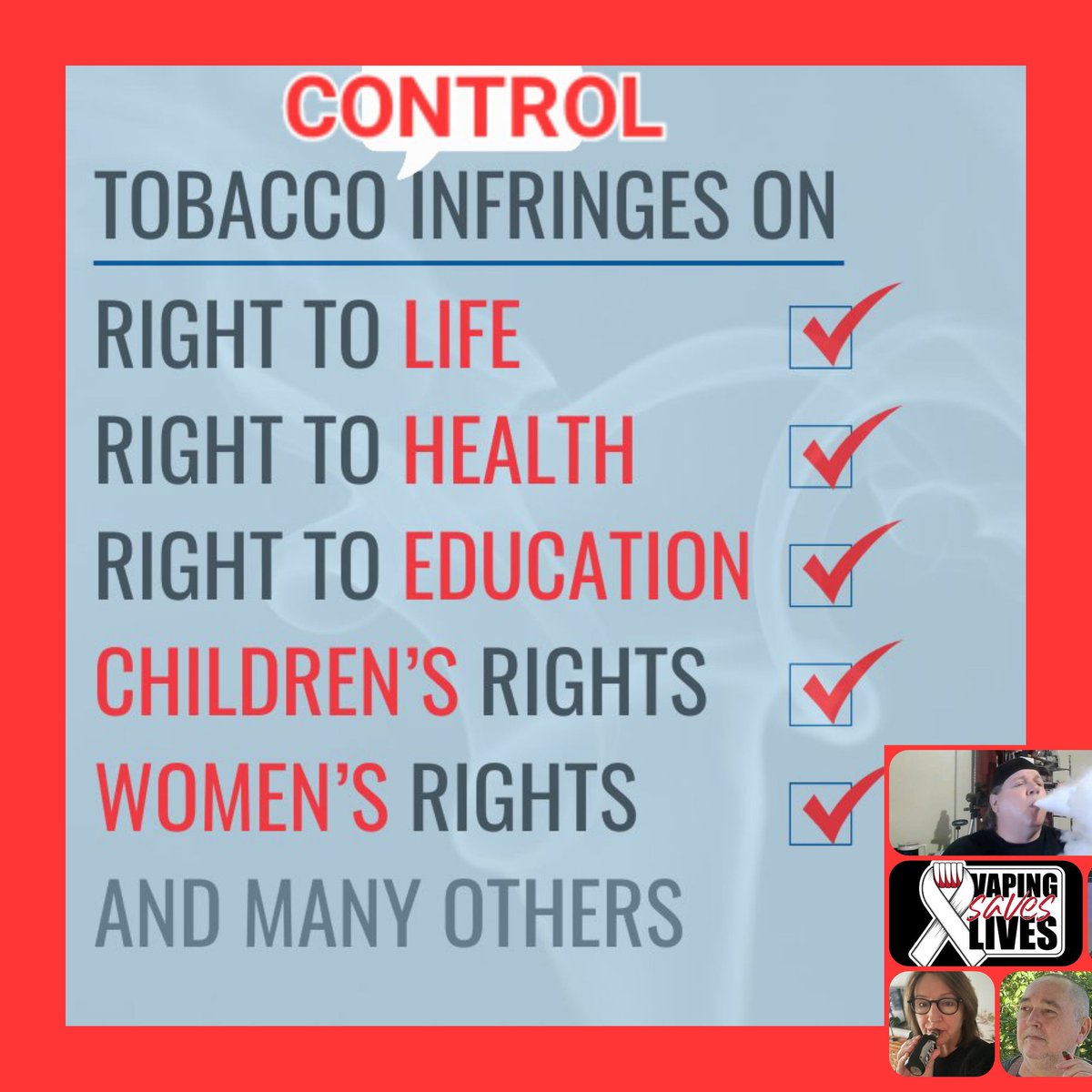 Southernvaper1's tweet photo. @papadelchango 124 million of the world population vape. Zero deaths in 20 years.
Our passion for life is just as much, if not more, than people who don't use nic. For Vapers, it has been proven that, time after time, nicotine improves our mental and physical health. Does alcohol it's legal! https://t.co/7R19ZaFI4T