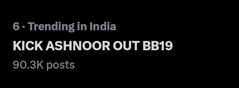 BIGGBOSSOFC's tweet photo. After today's episode 
Angry fans of #TanyaMittal roaring on X

KICK ASHNOOR OUT BB19 

is Trending on X https://t.co/uxznXcMaTf