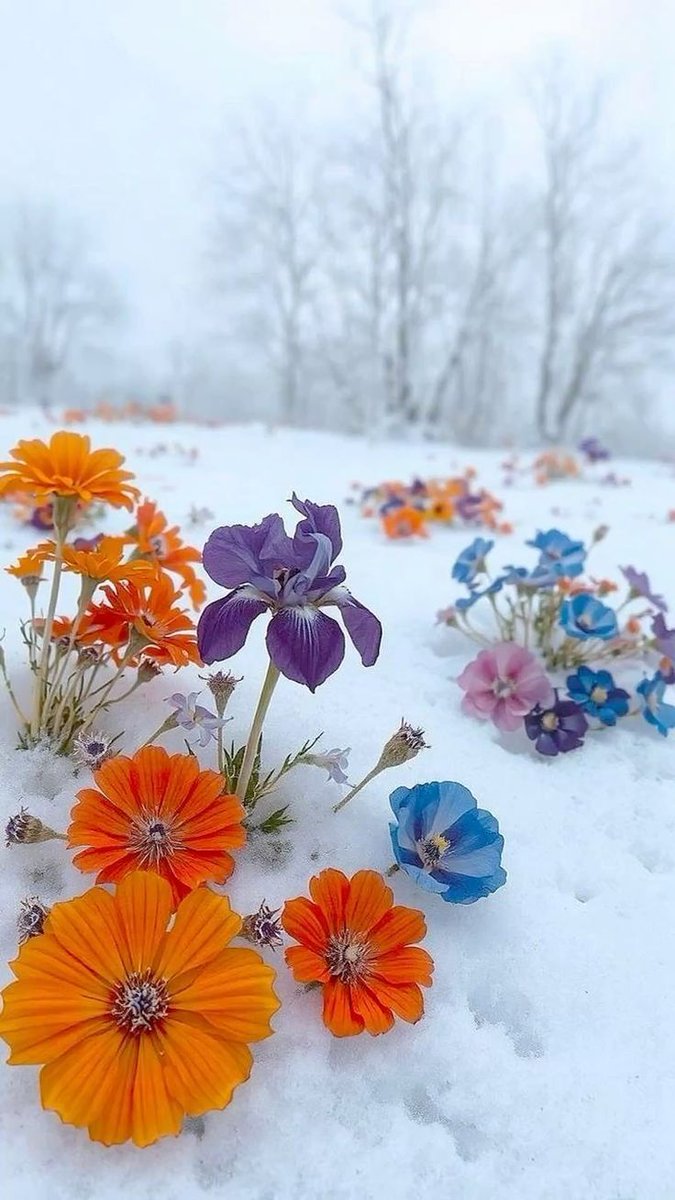 JasminaA58015's tweet image. 💙💜🧡The promise of spring, even in the snow🧡💜💙