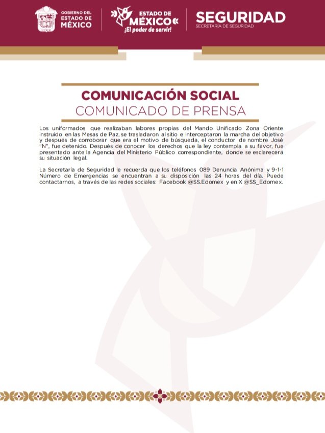 SS_Edomex's tweet image. #Texcoco || Resultado de las labores de investigación, la @EstatalEdomex aseguró un vehículo aparentemente vinculado con un homicidio; en la acción, se detuvo al conductor para deslindar responsabilidades.