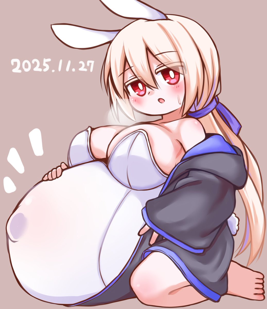 特に理由のない特盛りボテ腹バニー。
おなかは大きければ大きいほどよい。 