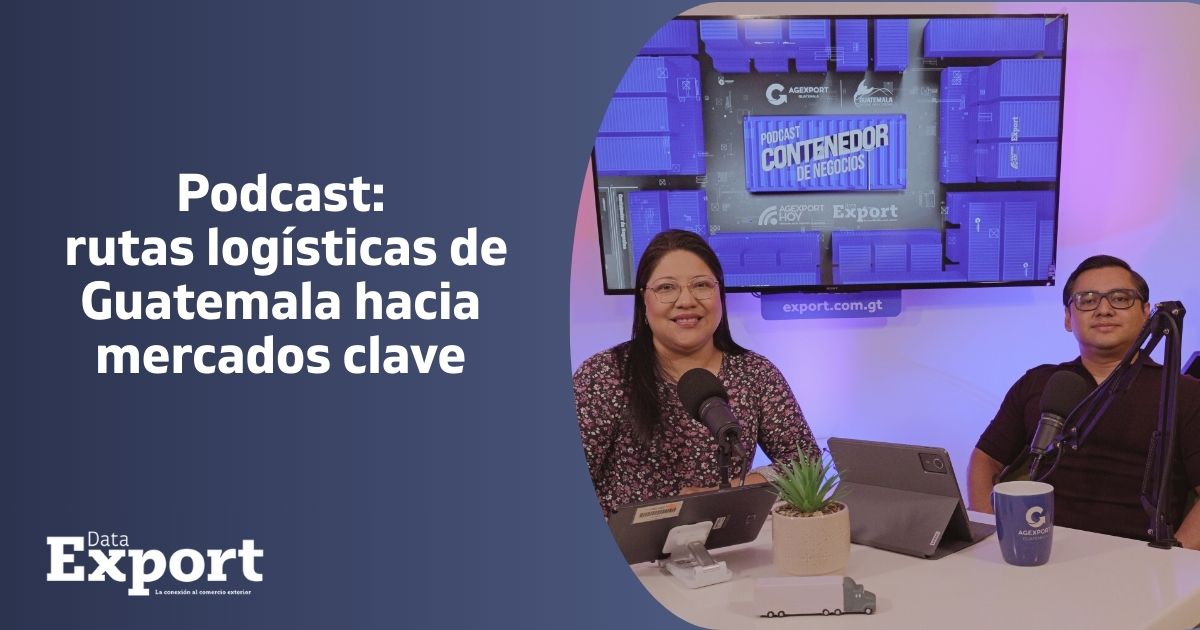 NotiAgexport's tweet image. #ExportacionesGt en #DataExport
En el nuevo episodio de Contenedor de Negocios, Carlos Steiger explica cómo los corredores logísticos conectan al país con Norteamérica, el Caribe y Sudamérica.  🌎🚢
Un análisis clave para comprender nuestra competitividad.
dataexport.com.gt/podcast-rutas-…