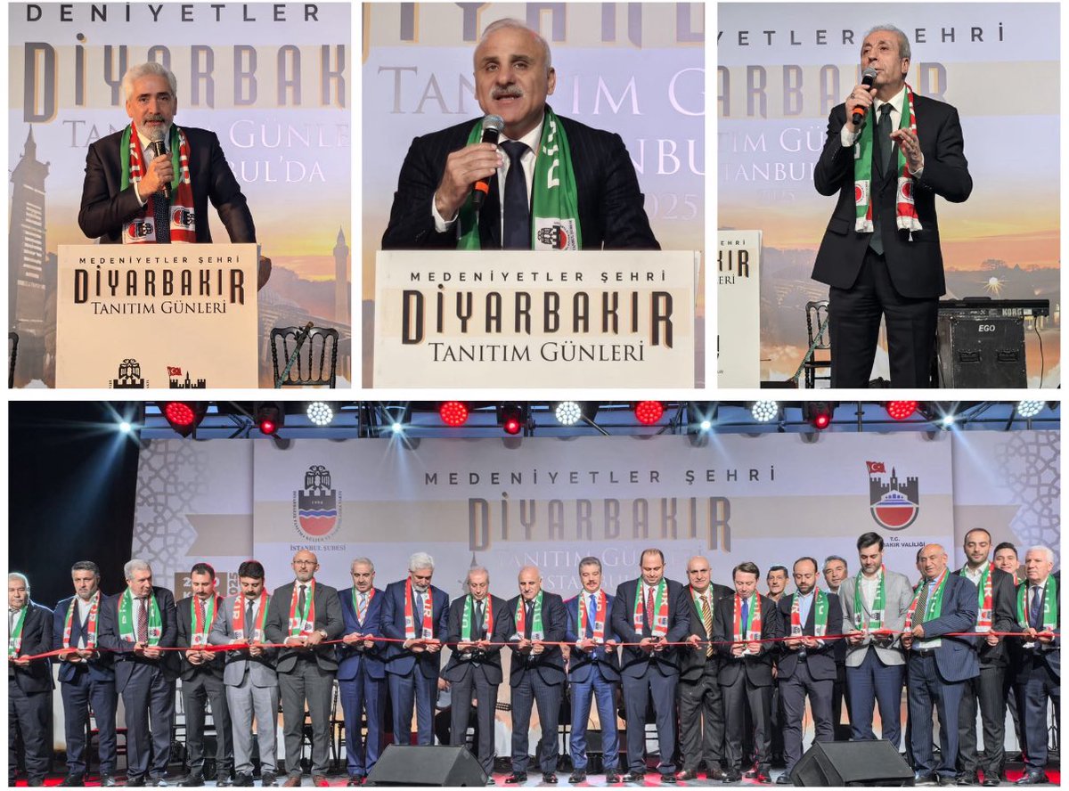 omer_iler's tweet photo. Bugün, 27–30 Kasım 2025 tarihlerinde düzenlenen Diyarbakır Tanıtım Günleri, büyük bir coşkuyla başladı. Diyarbekir’in sıcak havasını, samimiyetini ve kadim kültürünü İstanbul’a taşıdık. Hem Diyarbakırlı hemşehrilerimizi hem de İstanbul’da yaşayan tüm kardeşlerimizi, kendilerini Diyarbakır’ın sokaklarında geziyormuş gibi hissettirecek bu özel organizasyona davet ediyoruz.

Açılış törenini; Valimiz Sn. Murat Zorluoğlu ve Hanımefendi Sn. Sevcan Zorluoğlu,
İstanbul Valisi Sn. Davut Gül,
AK Parti Genel Başkan Yardımcımız Sn. Mustafa Demir,
Önceki dönem Gıda, Tarım ve Hayvancılık Bakanımız Sn. Mehdi Eker,
Milletvekilimiz Sn. Galip Ensarioğlu,
AK Parti İstanbul İl Başkanımız Sn. Abdullah Özdemir,Diyarbakır İlçe Kaymakamlarımız,
Hazro Belediye Başkanımız Sn. Fuat Mehmetoğlu,
Eğil Belediye Başkanımız Sn. Fırat Seydaoğlu,
Çermik Belediye Başkanımız Sn. Şehmus Karamehmetoğlu
ve Çüngüş Belediye Başkanımız Sn. Ali Suat Akmeşe’nin katılımıyla gerçekleştirdik.

Tarihin, kültürün ve lezzetin başkenti Diyarbakır; binlerce yıllık mirası, surları, dengbêjleri ve misafirperverliğiyle burada sizleri bekliyor. Amacımız, bu büyük şehrin eşsiz ruhunu İstanbul’a taşımak ve herkese Diyarbakır’ın unutulmaz atmosferini yaşatmak.

Hepinizi Diyarbakır’ın kalbinden kopup gelen bu güzel buluşmaya bekliyoruz! 🌿✨

Bu organizasyonun gerçekleştirilmesinde emeği geçen DİTAV İstanbul Şube Başkanımız Sn. Aydoğan Ahıakın’a ve tüm STK’lara gönülden teşekkür ediyoruz.
@vali_zorluoglu @gul_davut @mustafademir @DrMehdiEker @GalipEnsarioglu @abdullahozdemir @fuatmehmetoglu_ @seydaoglufirat @akmeseasuat @sehmuskmo @Aydogan_Ahiakin
