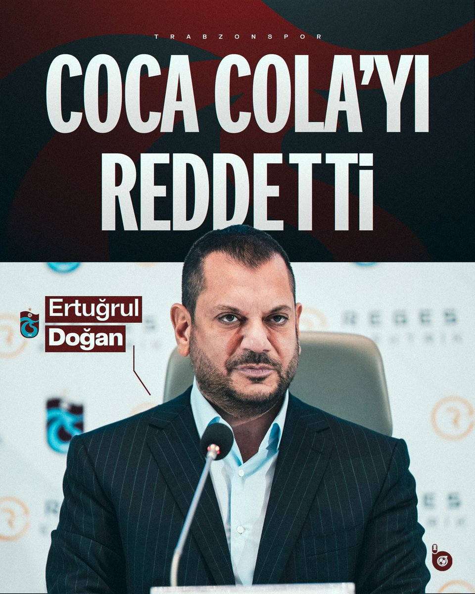 Trabzonspor Başkanı Ertuğrul Doğan Coca Cola’nın sponsorluk teklifini reddetti. Doğan Filistin’de binlerce çocuk katledilirken bizim Coca Cola ile anlaşma yapmamız bize yakışmazdı diyerek teklifi kabul etmedi.