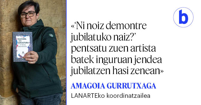 berria's tweet image. ‘Kultura eta Ezkultura’ liburua argitaratu du @lanartea euskararen langile profesionalen elkarteak, sortzaileen bizi eta lan baldintzen gainean solastatzeko. Hamasei testigantza bildu ditu horretarako.
berria.eus/kultura/artist…