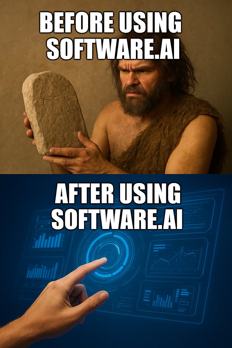 theRazorUltra's tweet image. Ever feel like you’re coding with a stone tablet? 🪨
Switch to Software.ai and step straight into the future. 🚀✨@domaprotocol