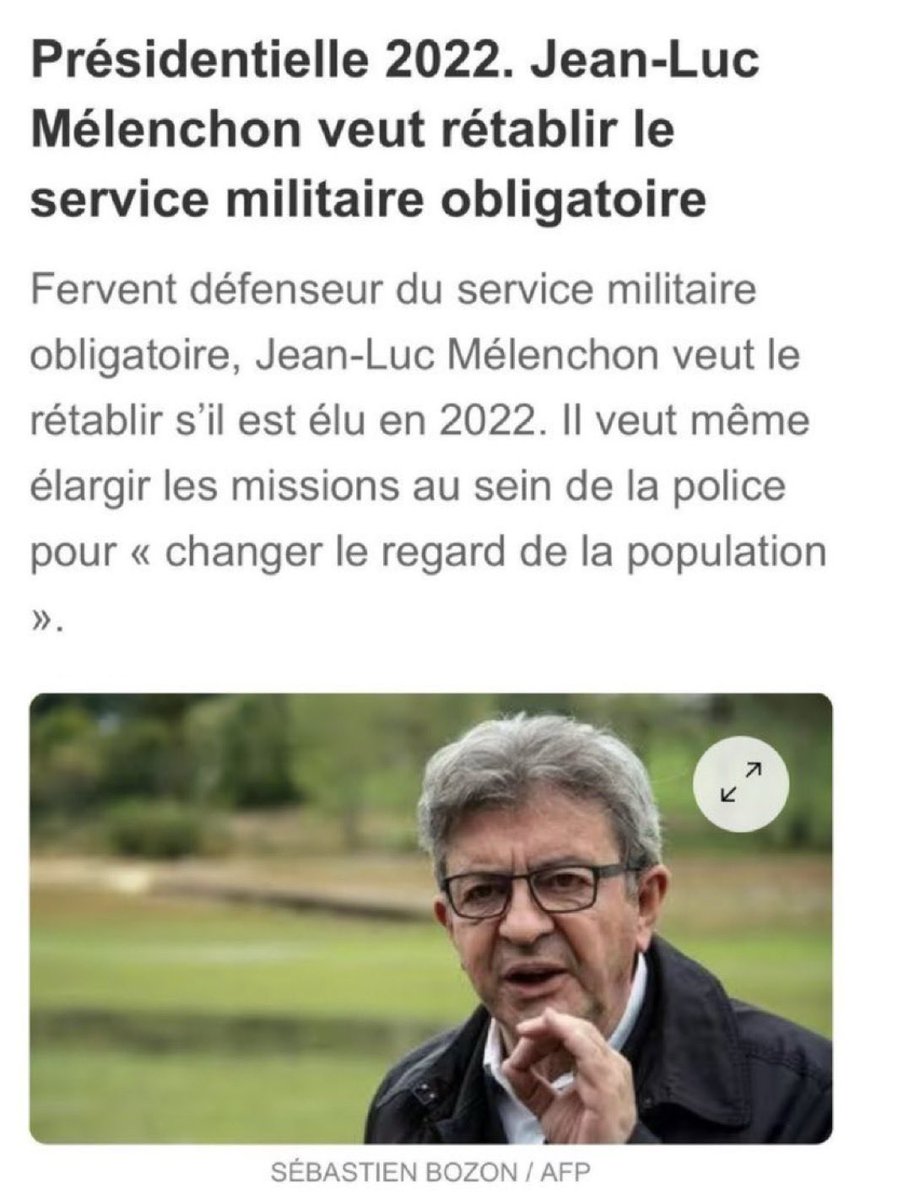 <a href="/ManonAubryFr/">Manon Aubry</a> Au temps du service militaire avant Chirac, la solde était ridicule <a href="/ManonAubryFr/">Manon Aubry</a> . Là, c’est nettement mieux. D’ailleurs votre vieillard est pour un service militaire OBLIGATOIRE… ⤵️