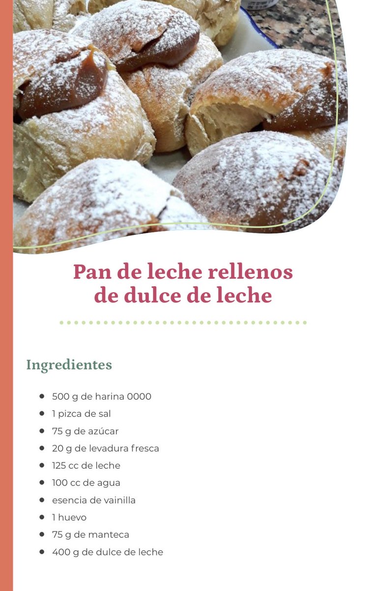 Silnari's tweet photo. La receta impresa de hoy es: Pan de leche rellenos con dulce de leche 

Entrega número doce para que descargues y armes tu colección.

Si le das RT , la receta vuela más lejos. https://t.co/GYkuXNGHjS