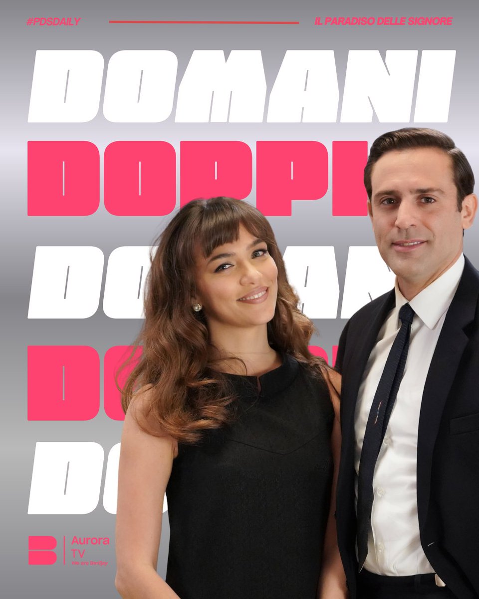 Domani doppio appuntamento con Il paradiso delle signore. Alle 15:20 e alle 16. Non mancate!
#PDSdaily #AuroraTV