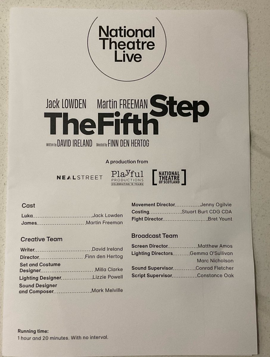 skylark22BHC1's tweet image. National Theatre live performance of The Fifth Step screened at Vue in Bromley this afternoon  #TheFifthStep @NTLive @vuecinemas oh wow, so good, a must see.