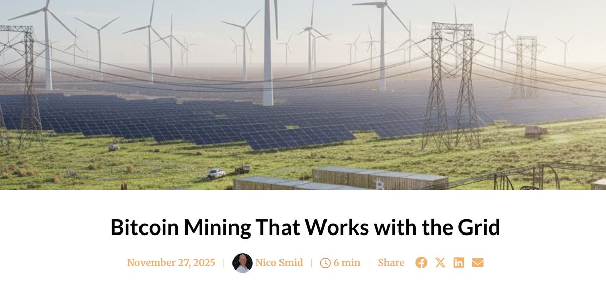 DigMinSolutions's tweet image. Bitcoin mining is no longer just about energy consumption, it’s becoming a strategic asset for modern power grids. As renewables surge &amp;amp; energy systems become more dynamic, miners can stabilize the grid, not strain it.

Brought to you by @Auradine_Inc :

digitalminingsolutions.tech/bitcoin-mining…