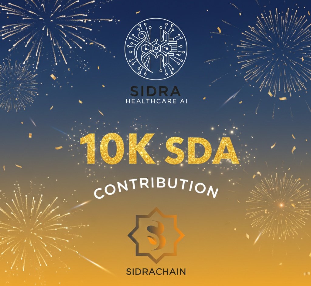 Sidra_App's tweet image. 🎉 10,000 SDA CONTRIBUTION RECEIVED!

Sidra Healthcare AI has officially secured a 10K $SDA contribution, marking a major step forward in building a smarter, more secure healthcare system powered by AI and blockchain on @SidraChain.

To our investors and early supporters…