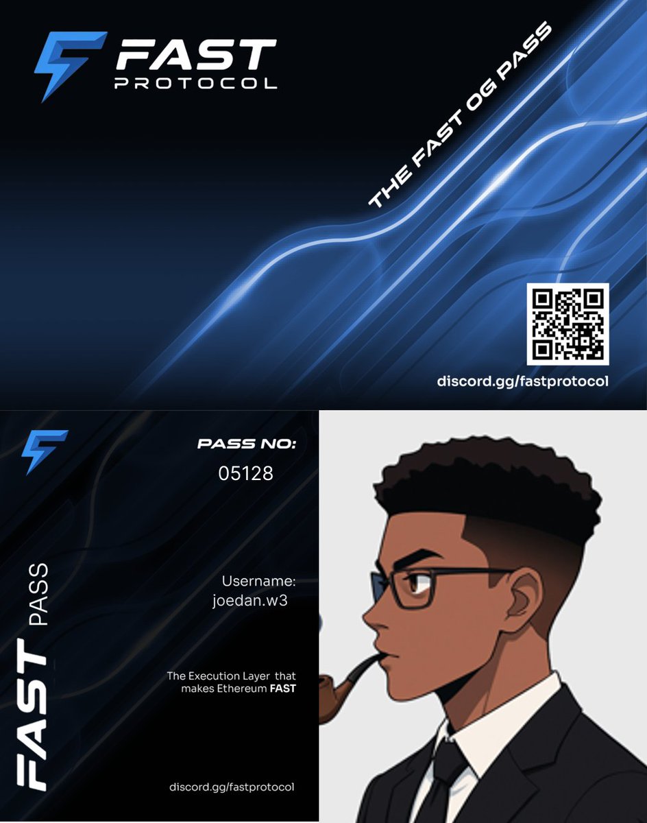 joedan_w3's tweet image. Early into @fast_protocol with a Fast OG Pass.

Infra backed by a16z CSX, focused on preconfirmations and FAST

execution on Ethereum.

Get in here: discord.gg/fastprotocol